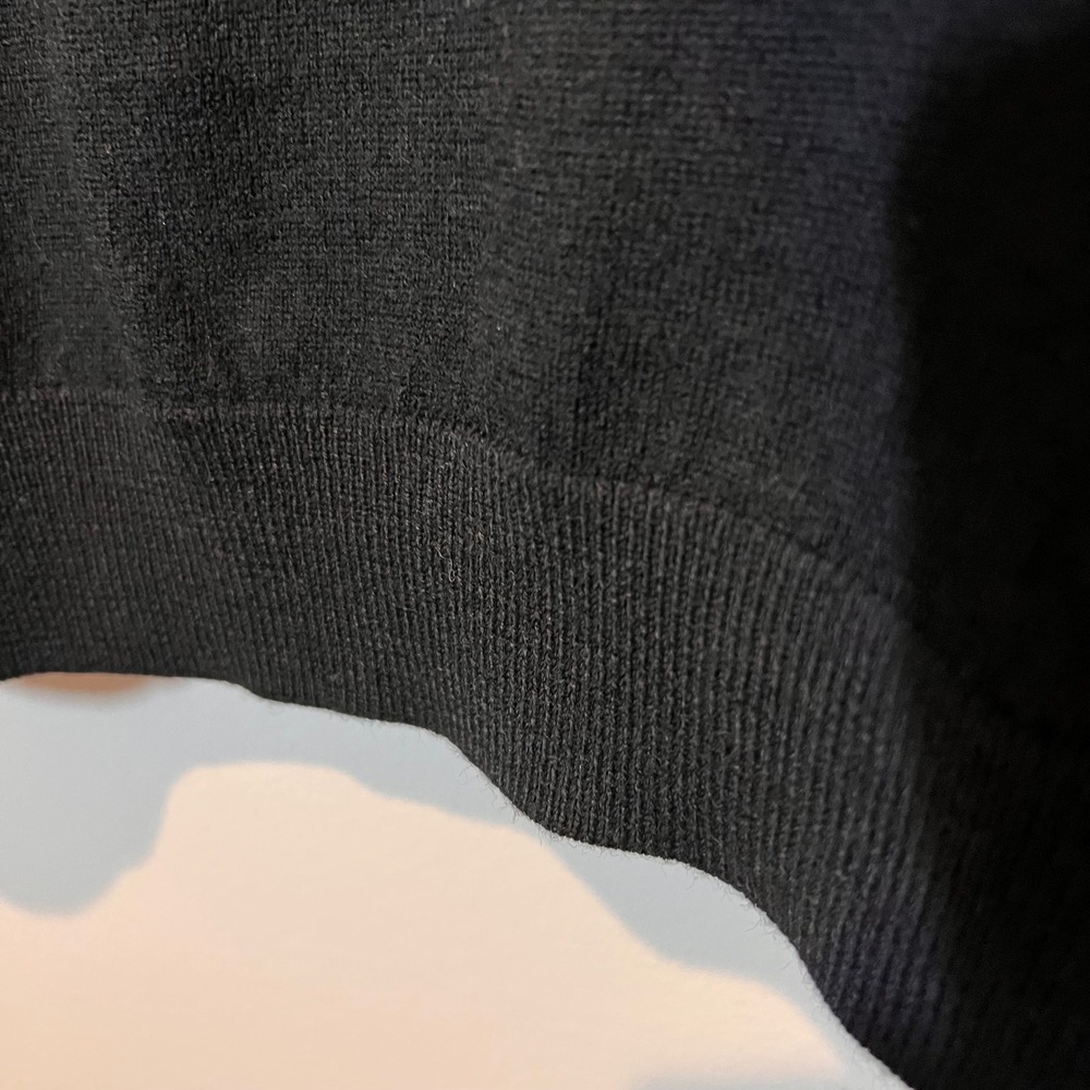 Mens 100% Merino Wool Black V-Neck Sweater Winter Modern Staple Piece TALL XLT‎ - Picture 11 of 14